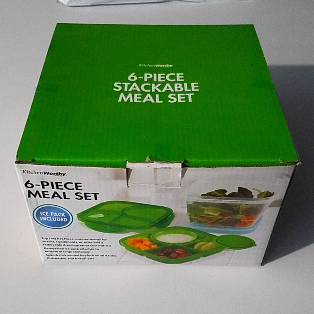 *NEW* "KITCHEN WORTHY" 6-PC.                ICE PACK MEAL SET